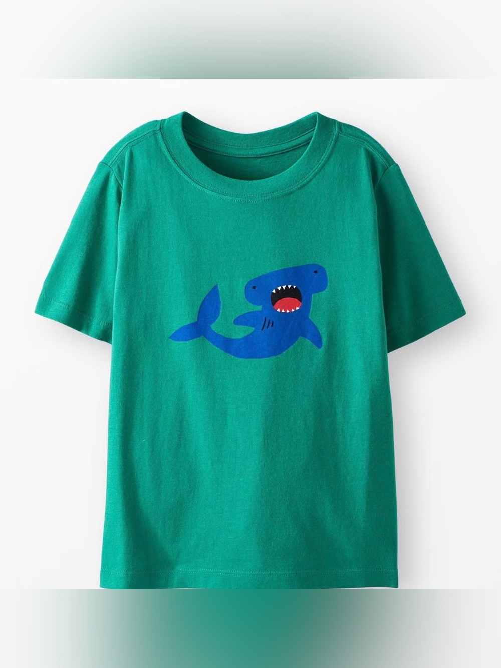Hanna Andersson Kid's Relaxed Fit Short Sleeve Shark Graphic T-Shirt, sz 3T NWT
